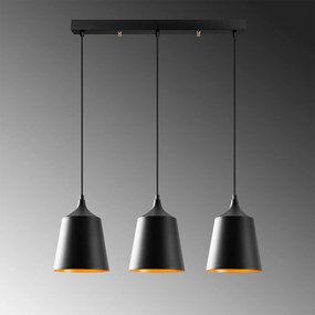 Candeeiro de Teto Dodo – Preto – 70 x 20 cm