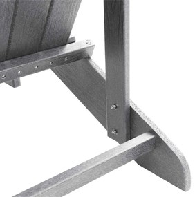 Cadeiras Adirondack vidaXL com Apoios para os Pés 2 pcs Cinza Claro HD