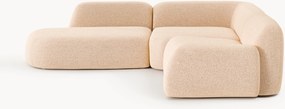 Sofá de canto modular em bouclé Wolke (4 lugares)
