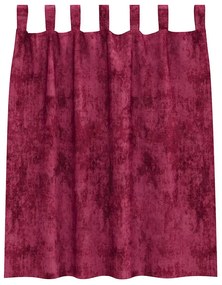 Cortinas de Veludo 2 peças com Ilhós Vermelho Vinho 140 x 140 cm