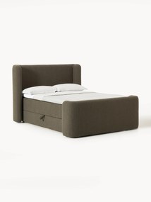 Cama divã em bouclé com arrumação Perla