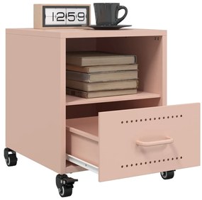 Mesa de cabeceira 36x39x43,5 cm aço rosa