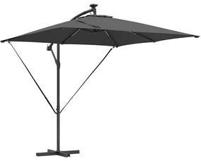 Guarda-sol de Bananeira Cantilever Antracite 249 x 249 x 250 cm