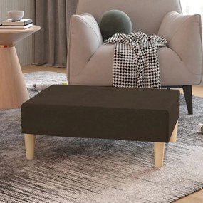 vidaXL Apoio de pés tecido 78x56x32 castanho-escuro