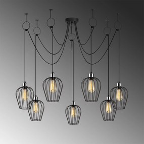 Chandelier Tel – Preto – Diâmetro 160 cm, Altura 130 cm