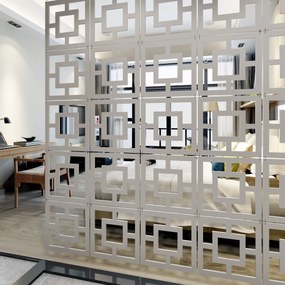 Biombo Suspenso Padrão Peniche (Tamanho: 30 x 30 cm, Material: PVC 5 mm, Cor PVC: Branco, PACKS: Pack de 15 Peças)