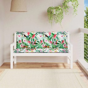 vidaXL Almofadões p/ banco de jardim 2 pcs 150x50x7 cm tecido multicor