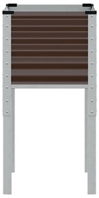 Vaso/floreira de jardim 45x45x88 cm aço castanho