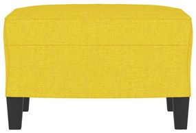 Apoio de pés 60x50x41 cm tecido amarelo-claro