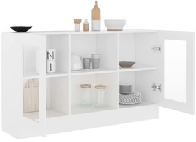 Armário vitrine 120x30,5x70 cm derivados de madeira branco