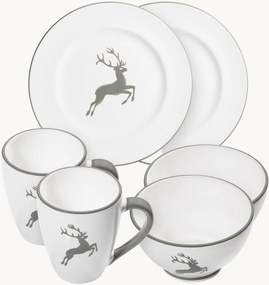 Conjunto de pequeno-almoço artesanal Grauer Hirsch, 2 pessoas, conjunto de 6