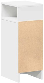 Mesas de cabeceira 2 pcs com gaveta 25x31x66 cm branco
