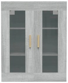 Armário de parede suspenso 69,5x34x90 cm sonoma cinza