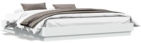 vidaXL Estrutura de cama 200x200 cm derivados de madeira branco