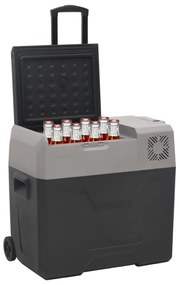 Mala térmica c/ rodas e pega 30 L polipropileno preto/cinzento