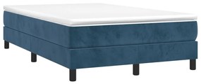 Estrutura de cama sem colchão 120x200 cm veludo azul