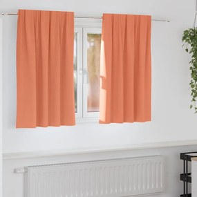 vidaXL Cortinas com cortinas 2 pcs Terracota 140 x 140 cm Poliéster