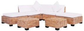 Conjunto de sofás 18 pcs vime genuíno