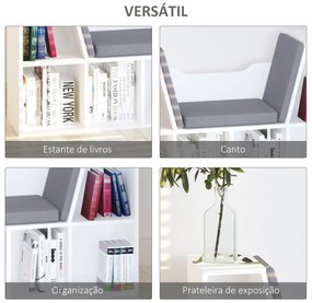 Estante com Prateleiras – Modelo Helsinki – 102x30x61 – Madeira – 6 Ní