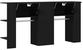 Armários para Corredor 2 pcs Carvalho Preto Madeira de Engenharia