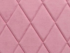 Cama com arrumação em veludo rosa 160 x 200 cm ROCHEFORT Beliani