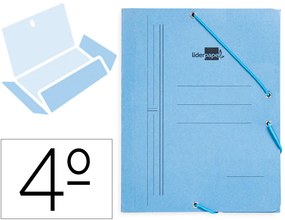 Pasta de Elásticos Quarto com Abas Azul