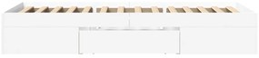 Estrutura de cama 100x200 cm derivados de madeira branco