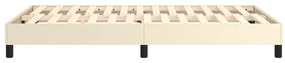 Estrutura de cama 120x200 cm couro artificial cor creme