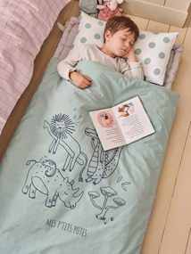 Saco-cama em algodão personalizável verde-salva