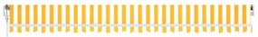 Toldo autom. LED e sensor de vento 500x300 cm amarelo/branco