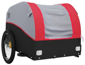 Reboque para bicicleta 45 kg ferro preto e vermelho