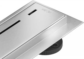 Mexen Flat 360° M03 ralo linear giratório 80 cm, inox - 1022080-40