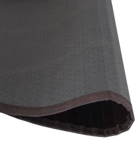 Tapete redondo 80 cm bambu castanho-escuro