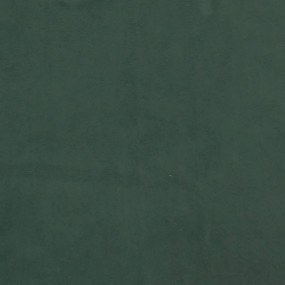 Cabeceira cama c/ abas veludo 203x23x118/128 cm verde-escuro