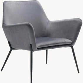 Cadeira de braços em veludo Gin