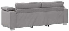 Sofá de 3 lugares cinza-claro, 178 cm de tecido