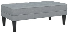 Banco vidaXL Cinza claro 113x57x39 cm Tecido