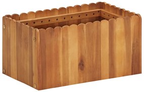 Vaso/floreira de jardim 50x30x25 cm madeira de acácia maciça