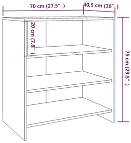 Aparador Vouga de 210 cm - Cinzento - Design Moderno