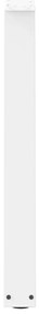 Pernas para mesa de jantar em V, 2 peças, branco, 90x (72-73,3) cm, aç
