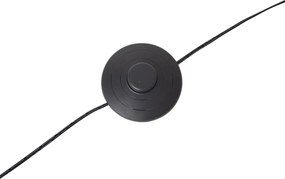 Candeeiro de pé de design preto com LED regulável em 3 níveis - Gate