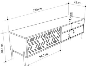 Móvel de TV "Apolo" – Hitit – 170 x 48,6 x 45 cm – Design Moderno