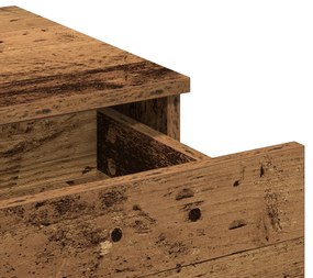 Mesa de Maquiagem com LED Madeira Velha 100x40x120 cm
