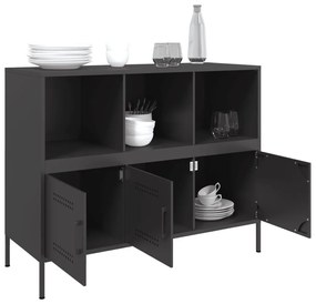 Aparador 100,5x39x79 cm aço preto