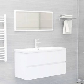 vidaXL Conjunto de móveis de casa de banho contraplacado branco