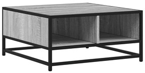 Mesa de centro derivados de madeira e metal cinzento sonoma