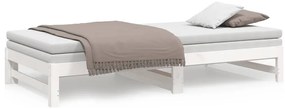 Sofá-cama de puxar 2x(90x200) cm pinho maciço branco
