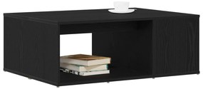 Mesa de Centro Carvalho Preto 90x67x33 cm Madeira de Engenharia