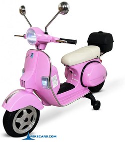 Moto criança eletrica Vespa Clássica Piaggio PX-150 12V Rosa