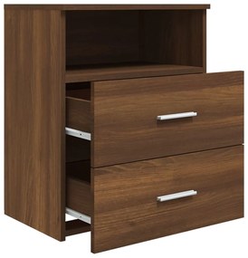 Mesas de cabeceira 2 pcs 50x32x60 cm cor carvalho castanho